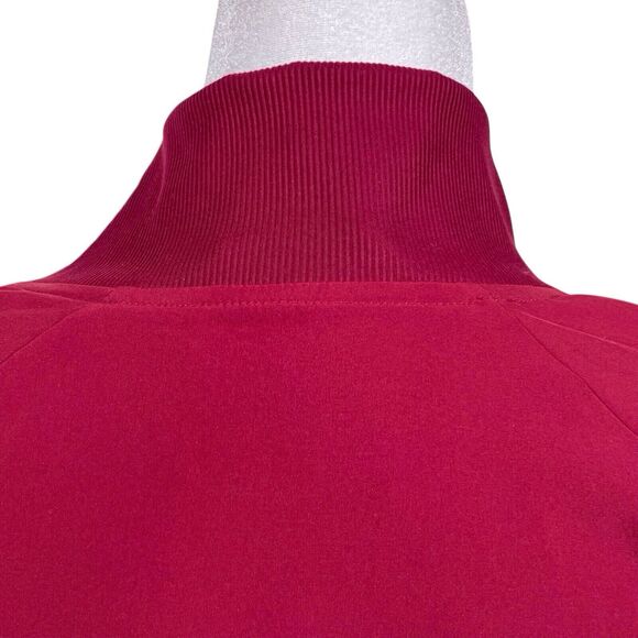 ATHLETA Brooklyn Bomber Jacket Size Small Stretch UPF 50+ Pockets Red Cranberry - Picture 14 of 15